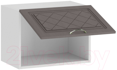 Шкаф навесной для кухни ТриЯ Бьянка 1В5Г (белый/дуб серый)