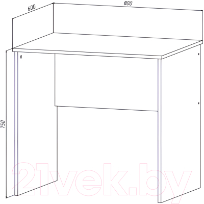 Письменный стол МДК СП1 800x600x750 (венге)