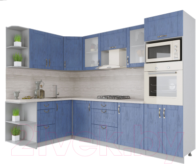 Готовая кухня Интерлиния Мила Крафт 1.68x2.8 левая - фото