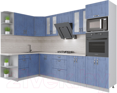 Готовая кухня Интерлиния Мила Крафт 1.68x3.0 левая - фото