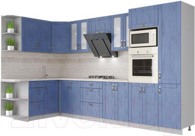 Готовая кухня Интерлиния Мила Крафт 1.68x3.4 левая - фото