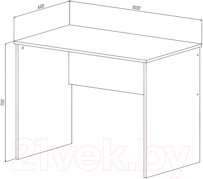 Письменный стол МДК СП2 1000x600x750 (венге)