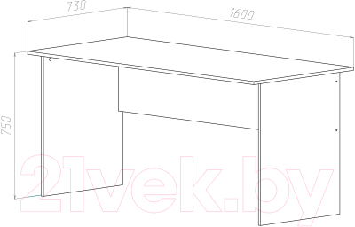 Письменный стол МДК СП5 1600x730x750 (белый)