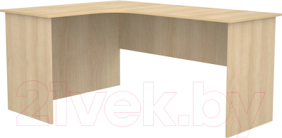 Письменный стол МДК СПУ-П угловой 1600x1200x755 (правый, дуб млечный) - фото
