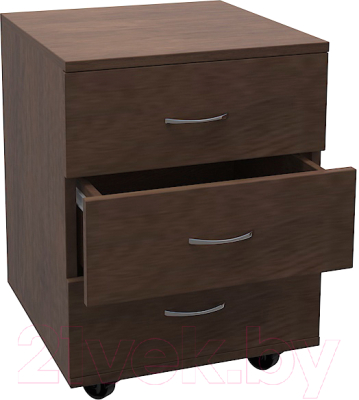 Тумба МДК ТБ3 выкатная с 3 ящиками 454x456x530 (венге)