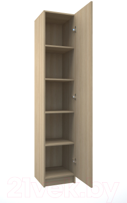 Стеллаж МДК СЛУ2 узкий закрытый 390x386x2000 (дуб млечный)