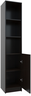 Стеллаж МДК СЛУ3 узкий закрытый 390x386x2000 (венге)