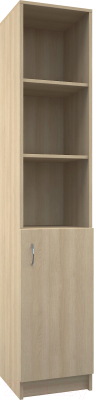 Стеллаж МДК СЛУ3 узкий закрытый 390x386x2000 (дуб млечный) - фото