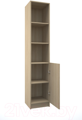 Стеллаж МДК СЛУ3 узкий закрытый 390x386x2000 (дуб млечный)