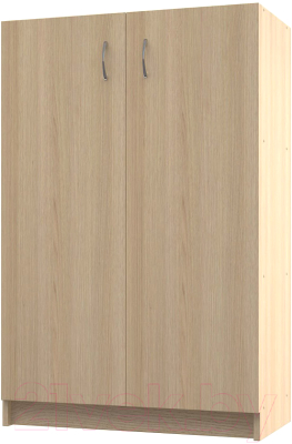 Стеллаж МДК СЛН2 широкий закрытый низкий 780x386x1200 (дуб млечный) - фото