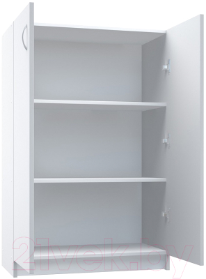 Стеллаж МДК СЛН2 широкий закрытый низкий 780x386x1200 (белый)