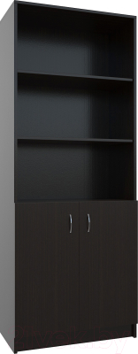 Стеллаж МДК СЛШ3 широкий с 2 дверьми и полками 780x386x2000 (венге) - фото