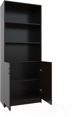 Стеллаж МДК СЛШ3 широкий с 2 дверьми и полками 780x386x2000 (венге)