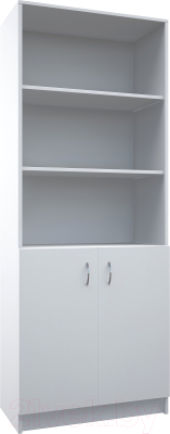 Стеллаж МДК СЛШ3 широкий с 2 дверьми и полками 780x386x2000 (белый) - фото