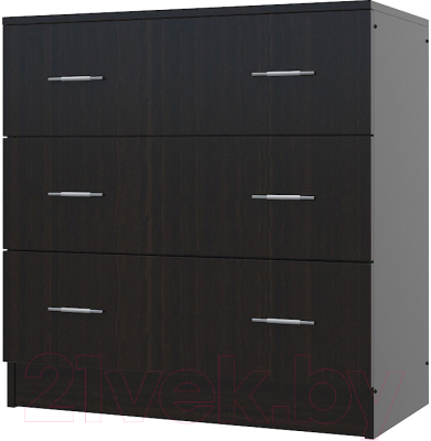 Комод МДК КМ1 с 3 ящиками 820x800x418 (венге) - фото