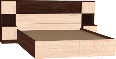 Двуспальная кровать МДК КР314 160x200/1020x2352x2232 с закроватным модулем