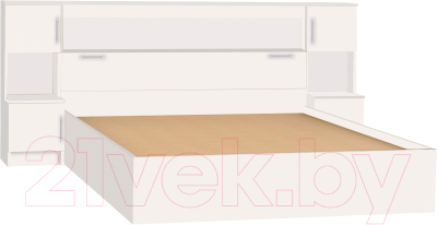 Двуспальная кровать МДК КР314 160x200/1020x2352x2232 с закроватным модулем