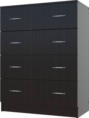 Комод МДК КМ2 с 4 ящиками 1050x800x418 (венге) - фото