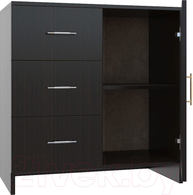 Тумба МДК КМ1Д с ящиками и дверками 820x800x418 (венге)