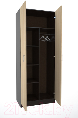 Шкаф МДК СК2 2-х створчатый 1980x800x490 (венге/дуб млечный)