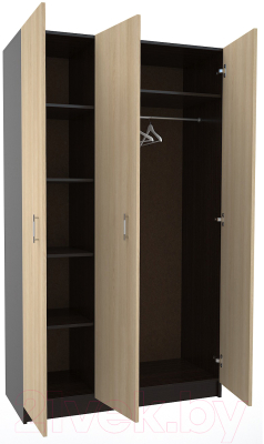 Шкаф МДК СК3 3-х створчатый 1980x1200x490 (венге/дуб млечный)