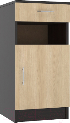 Тумба МДК ПРТ1 с ящиком 870x400x400 (венге/дуб млечный) - фото