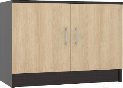 Тумба МДК ПРТ2 широкая 550x800x400 (венге/дуб млечный) - фото