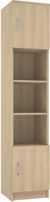 Шкаф-пенал МДК ПРС2 открытый с 2 дверками 2020x400x400 (дуб млечный) - фото