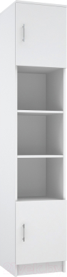 Шкаф-пенал МДК ПРС2 открытый с 2 дверками 2020x400x400 (белый) - фото