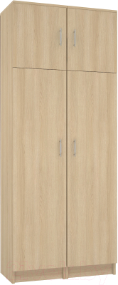 Шкаф МДК ПРШ1 2-х створчатый 2020x800x400 (дуб млечный) - фото