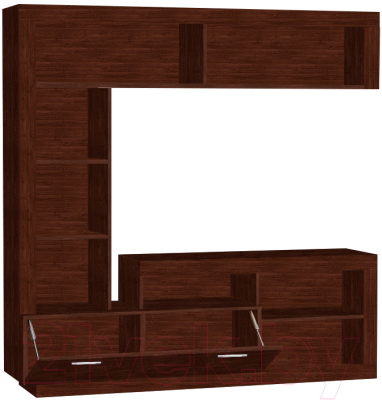 Стенка МДК ГТ4 центральный для гостиной 1704x1702x413 (венге)