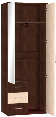 Шкаф МДК ГШ1 2-х створчатый 2120x800x450 (венге/дуб млечный)
