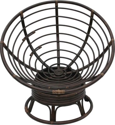 Кресло-качалка Garden Story Папасан Roker D100 вращающееся / CV-18C (бежевый/коньячный)