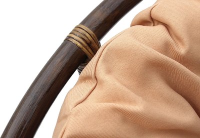 Кресло-качалка Garden Story Папасан Roker D100 вращающееся / CV-18C (бежевый/коньячный)