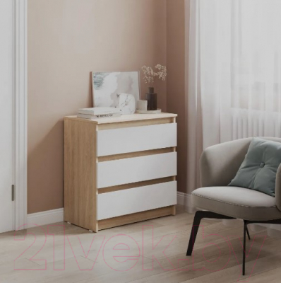 Комод Алисия Лайт-1 / АЯ.18.06.02.08 (палермо/белый)