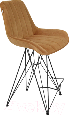 Стул барный Sheffilton SHT-ST37/S66-1 (горчичный/черный муар) - фото