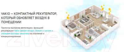 Проветриватель с рекуперацией Vakio Window Smart / 7379 (серый космос)