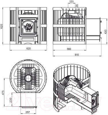 Печь-каменка Этна Стандарт 24 (ДТ-4С)