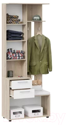 Секция в прихожую ТриЯ Витра комбинированная тип 1 (дуб сонома/белый ясень)