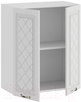 Шкаф навесной для кухни ТриЯ Бьянка 1В6 (белый/дуб белый)