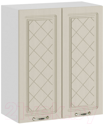 Шкаф навесной для кухни ТриЯ Бьянка 1В6 (белый/дуб ваниль) - фото