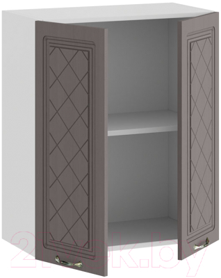 Шкаф навесной для кухни ТриЯ Бьянка 1В6 (белый/дуб серый)