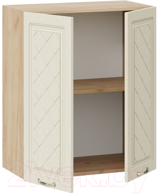 Шкаф навесной для кухни ТриЯ Бьянка 1В6 (дуб крафт золотой/дуб ваниль)