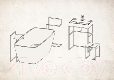 Полка для полотенца Deante Mokko ADM N632