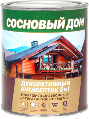 Защитно-декоративный состав Сосновый дом Орегон - фото