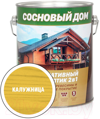 Защитно-декоративный состав Сосновый дом Калужница