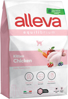 Сухой корм для кошек Alleva Эквилибриум с курицей для котят / P61011 (0.4кг) - фото