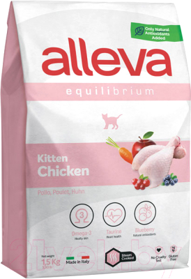 Корм для кошек Alleva Эквилибриум с курицей для котят / P61014 - фото
