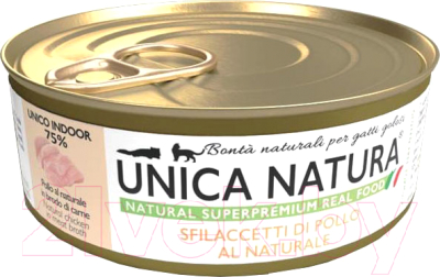 Влажный корм для кошек Unica Natura курица - фото
