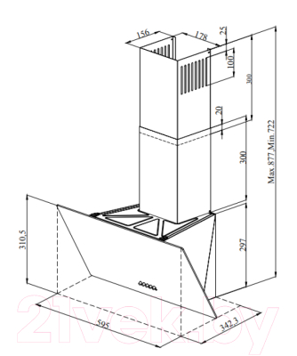 Вытяжка наклонная ZORG Arstaa 60 М